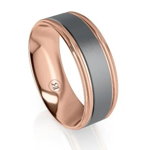 Luxury Bracelet The Maxwell Tantalum & Gold Wedding Ring