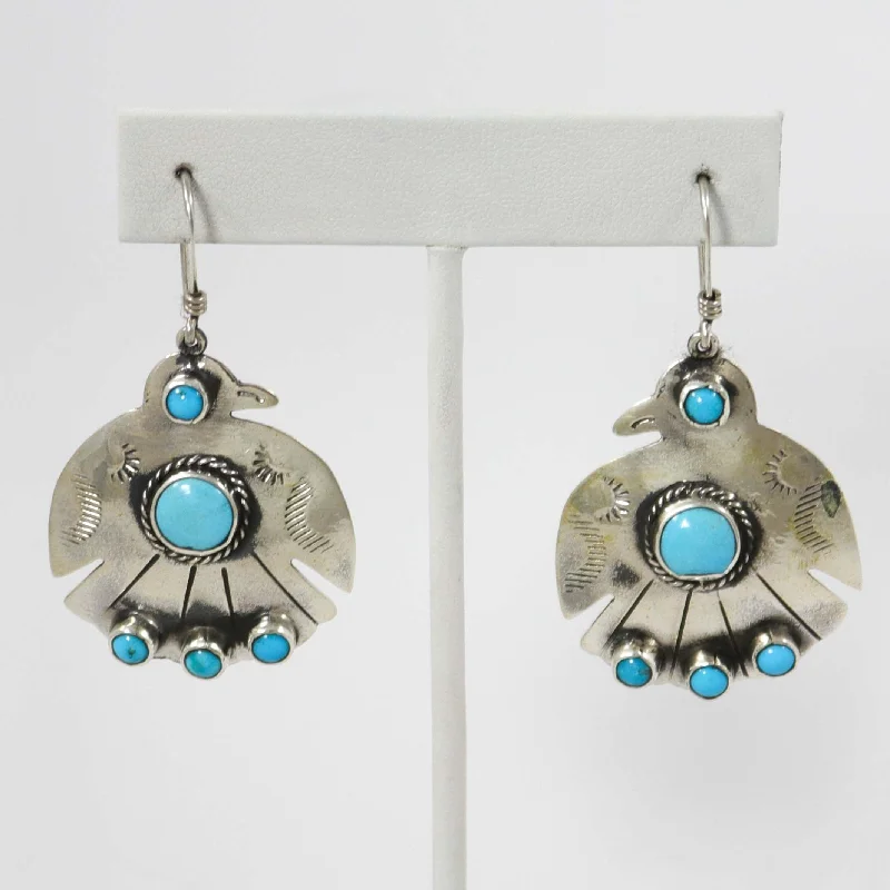 Turquoise Thunderbird Earrings