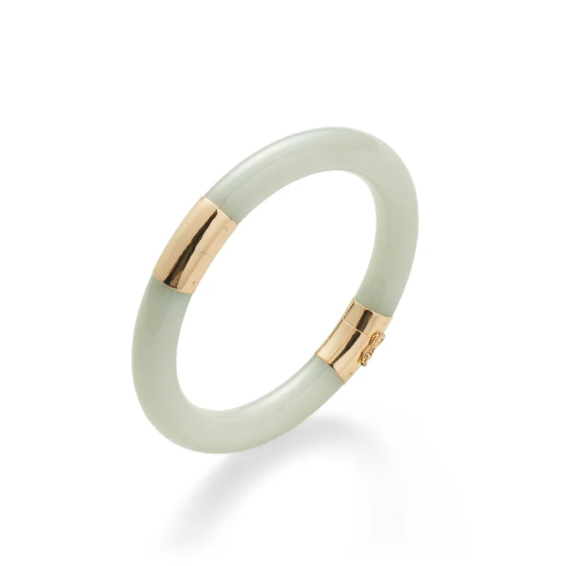 Pacific Bangle in White Jade