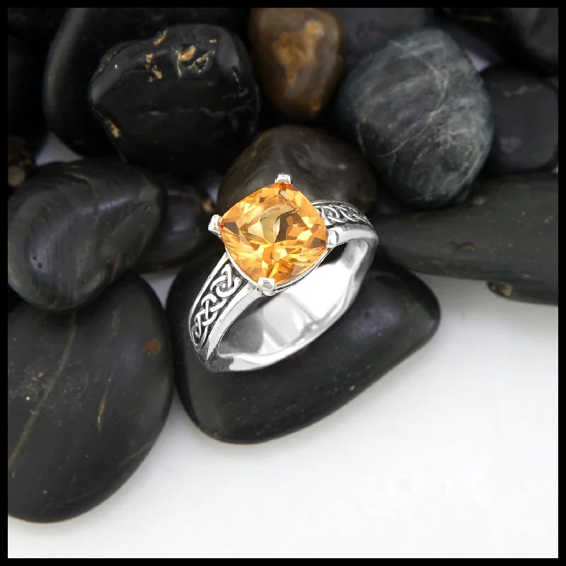 Euro Shank Citrine Ring