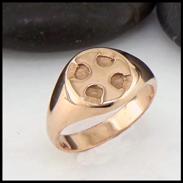 Simple Celtic Cross Ring in Gold