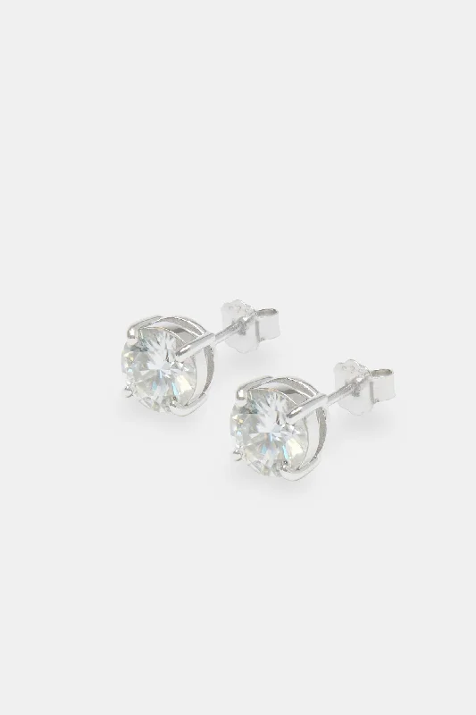 Moissanite Stud Earrings - 8mm