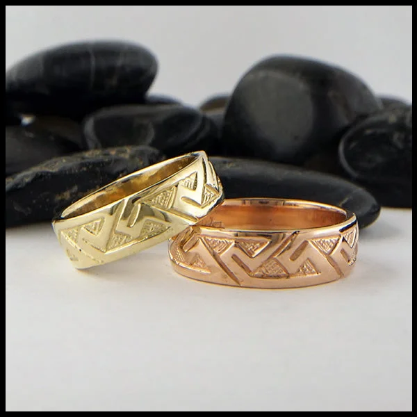 Pictish Key Pattern Ring in Gold