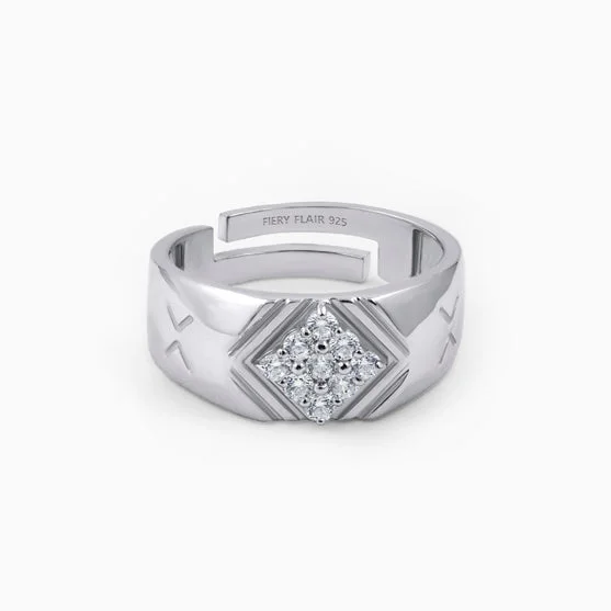 Starlight Silver Men's Ring